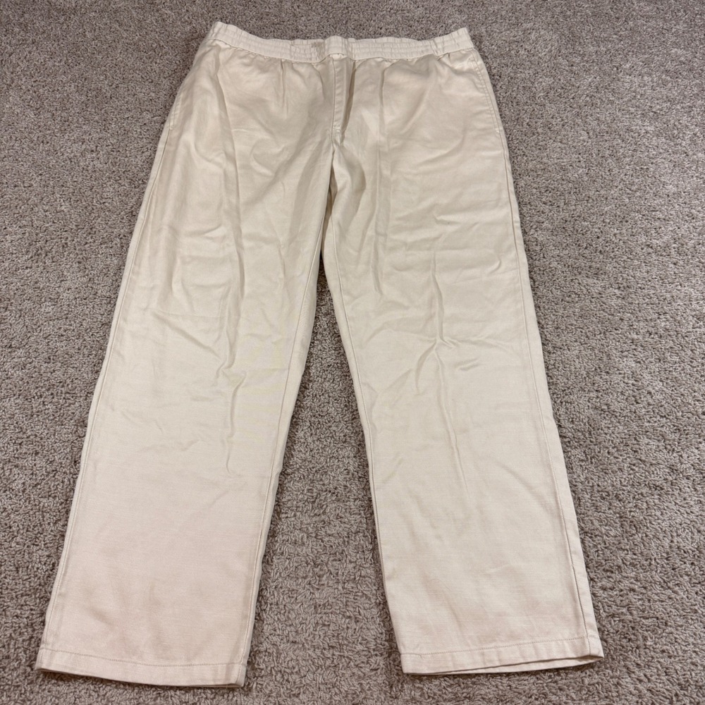 Goodfellow & Co Pull On Pants Mens XL Beige Good Elastic Waist Relaxed Twill